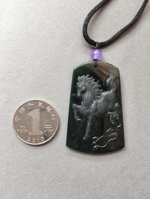 翡翠冰种蓝水马牌 商品图3