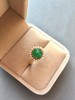 翡翠冰种阳绿蛋面戒指珍珠款18k黄金镶嵌 商品缩略图1