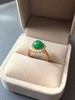 翡翠冰种阳绿蛋面戒指珍珠款18k黄金镶嵌 商品缩略图2