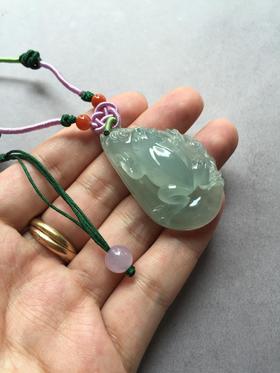 翡翠高冰种淡晴水青蛙呱呱来财