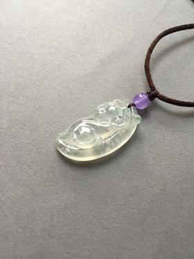 翡翠玻璃种玉兔