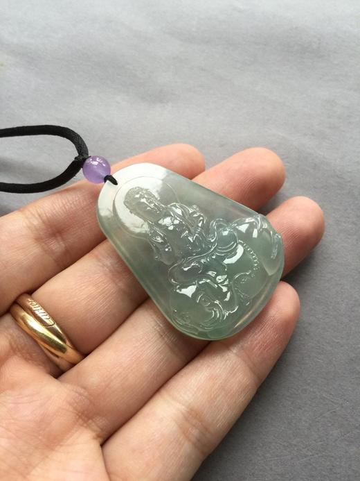 翡翠冰种淡晴水普贤菩萨