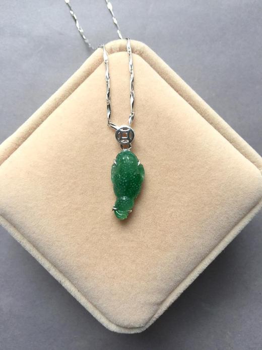 翡翠冰种满绿三脚金蟾18k白金镶嵌 商品图4