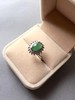 翡翠冰种阳绿蛋面戒指18k白金镶嵌 商品缩略图0