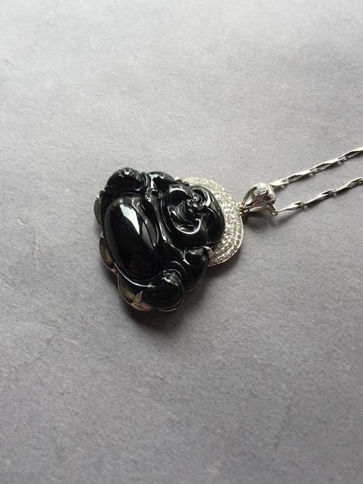 冰种墨翠弥勒佛 商品图0