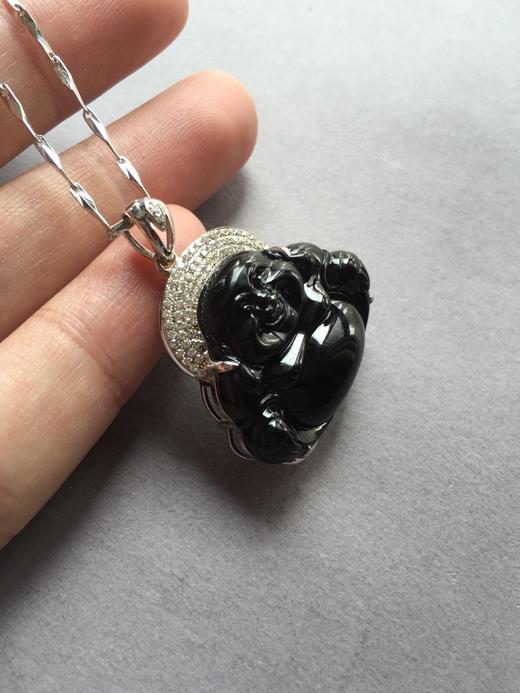 冰种墨翠弥勒佛 商品图1