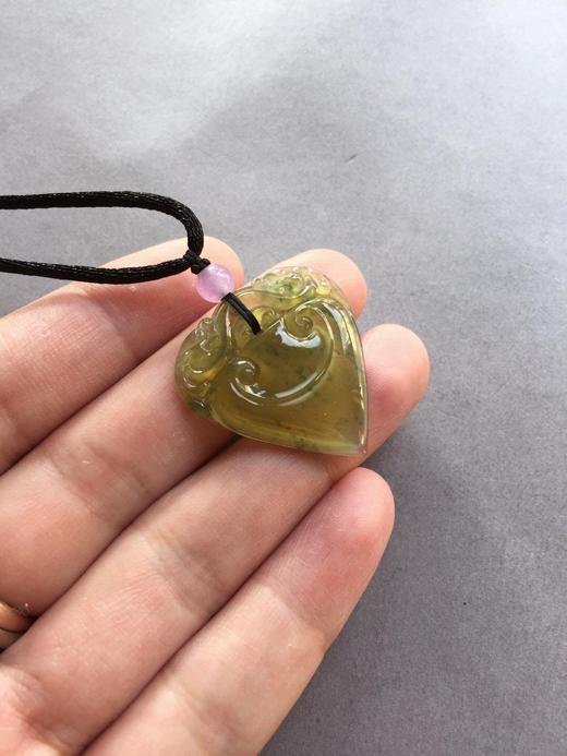 翡翠高冰种黄翡飘花龙如意 商品图1