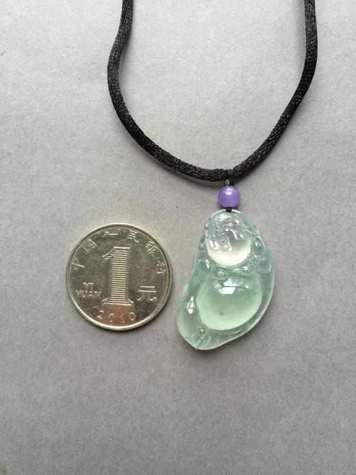 翡翠玻璃种飘花逍遥佛 商品图3