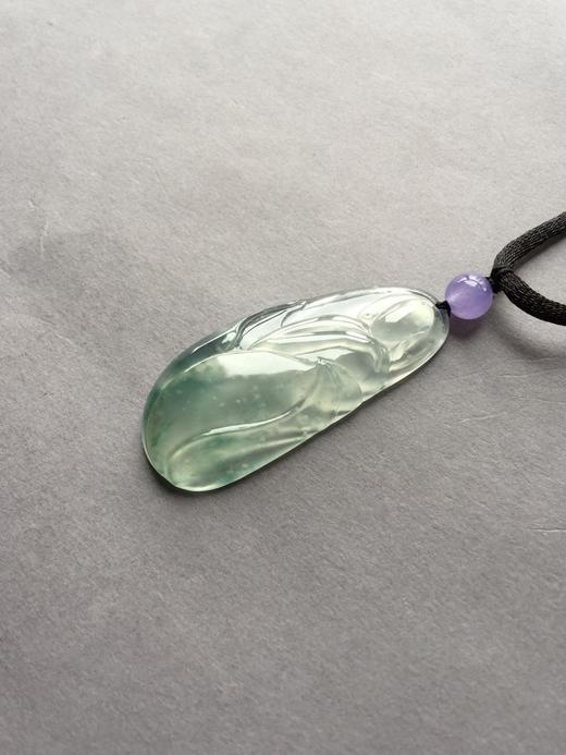 翡翠玻璃种雪花棉飘花无相佛 商品图3