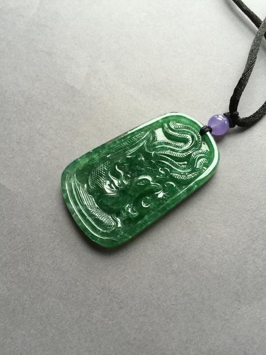 翡翠冰种满绿凤凰牌 商品图0