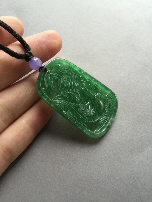 翡翠冰种满绿凤凰牌 商品图2