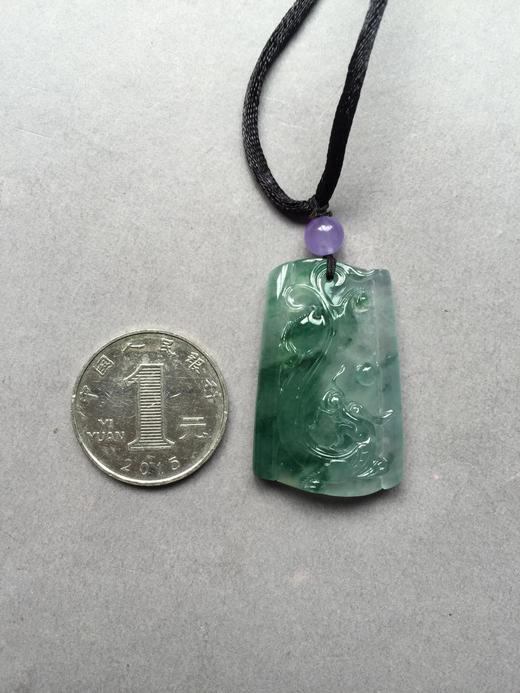 翡翠高冰种飘花龙牌 商品图2