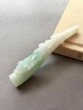 糯种飘阳绿翡翠烟斗