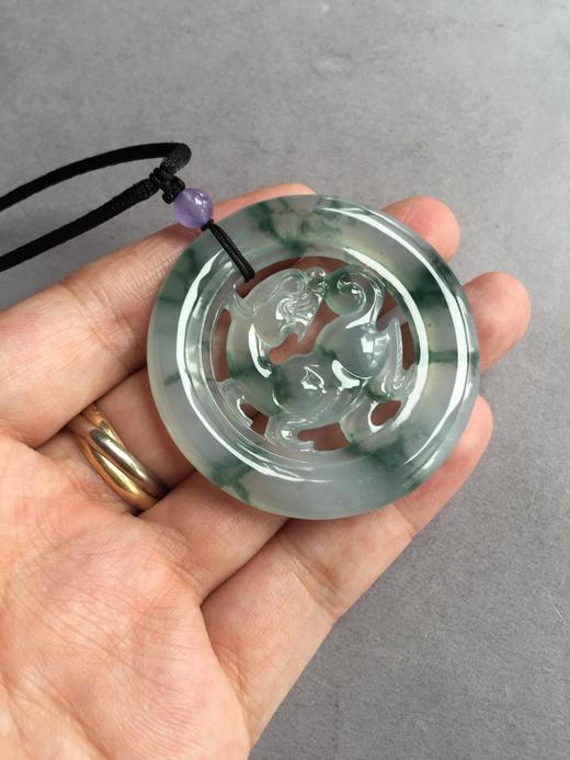 翡翠冰种飘花麒麟 商品图0