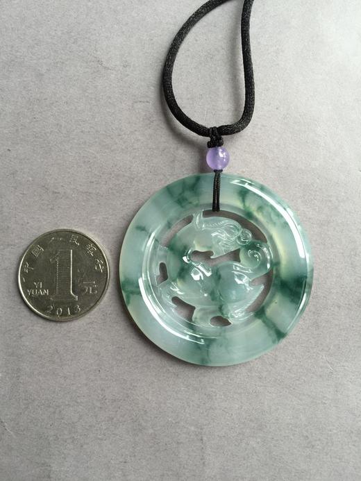 翡翠冰种飘花麒麟 商品图2