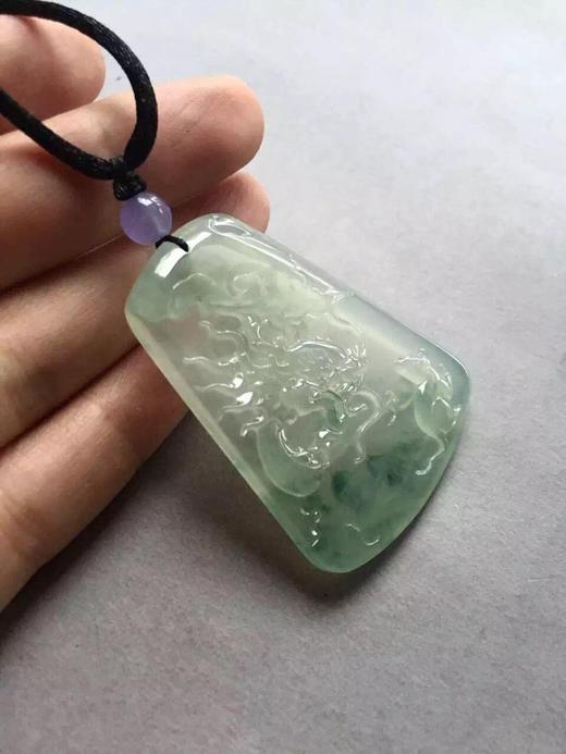 翡翠高冰种飘花子鼠辰龙龙牌 商品图1