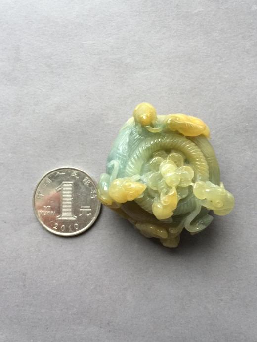 翡翠糯种黄翡俏色五鼠招财 商品图2