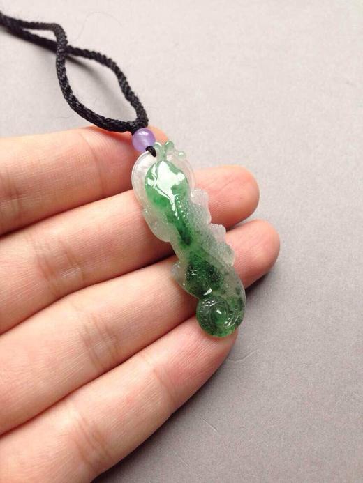 糯冰种阳绿俏色翡翠蜥蜴生生不息 商品图1