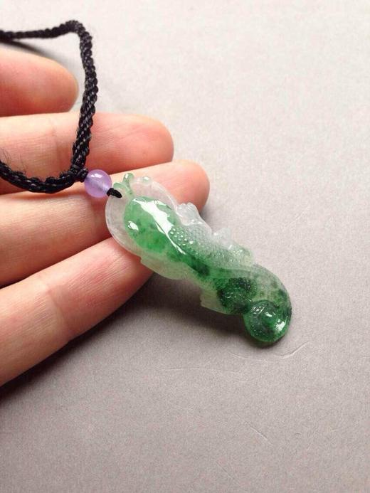 糯冰种阳绿俏色翡翠蜥蜴生生不息 商品图2