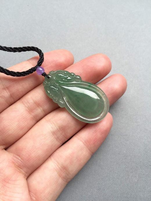 冰种晴水飘阳绿翡翠福至心灵 商品图1