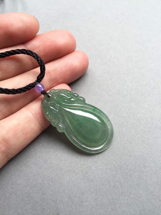 冰种晴水飘阳绿翡翠福至心灵 商品图2