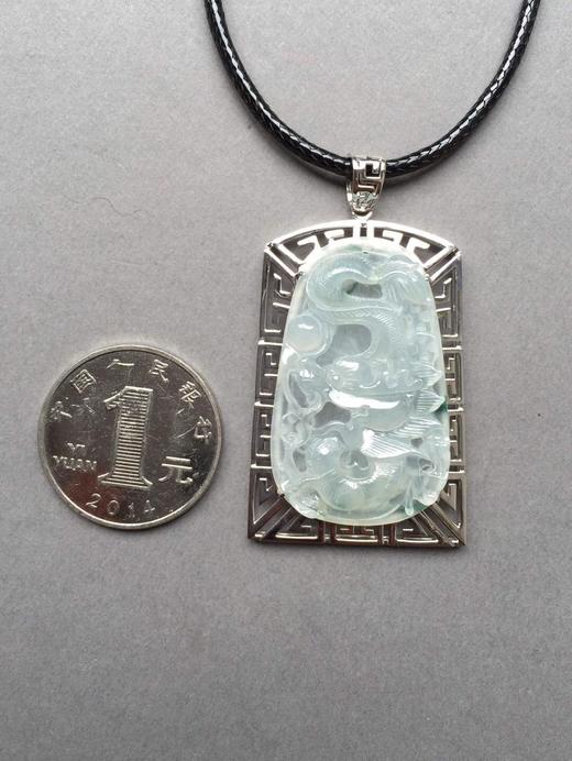 冰种龙牌18k白金镶嵌 商品图2