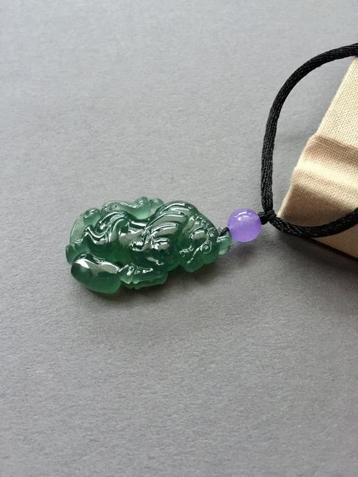 翡翠高冰种蓝水雪花棉牛气冲天 商品图2