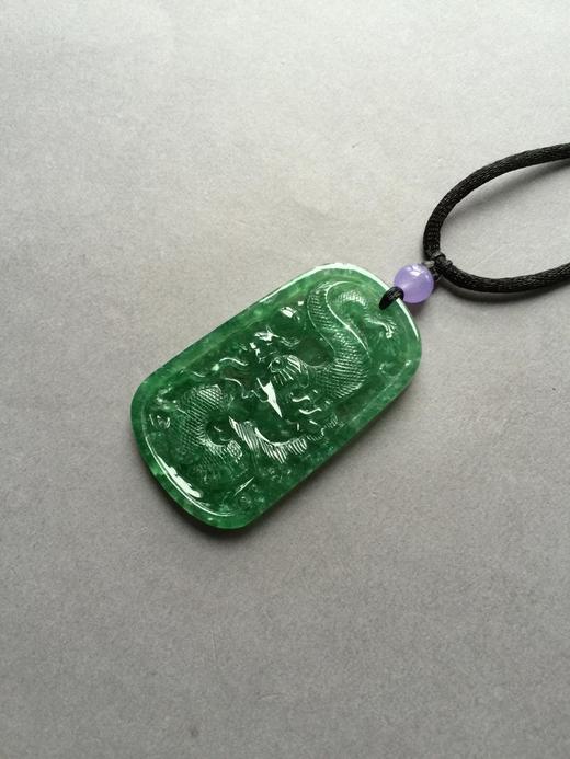 翡翠冰种满绿龙牌 商品图0