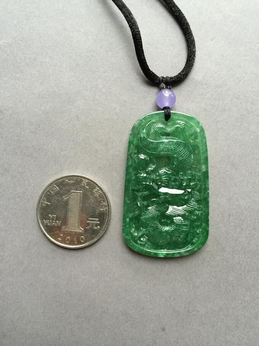 翡翠冰种满绿龙牌 商品图3