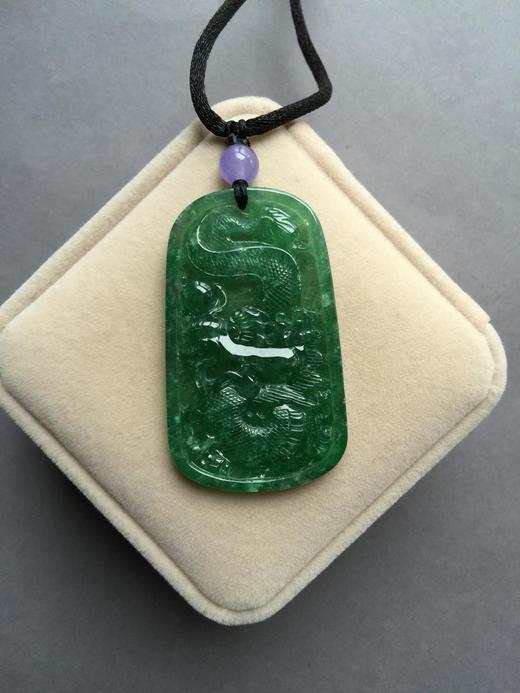 翡翠冰种满绿龙牌 商品图4