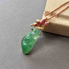 设计师款冰种阳绿福豆18k黄金红宝石镶嵌 商品缩略图2