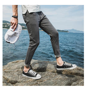 【服饰鞋包】男式牛仔裤 韩版男装修身小脚弹力裤子 薄款九分牛仔裤男