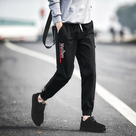 【服饰鞋包】春夏男式休闲裤子大码纯棉薄款青年修身九分小脚裤子