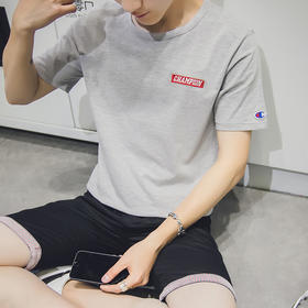 【服饰鞋包】。短袖T恤男 年男士圆领纯棉男t恤韩版修身纯色上衣 男式t恤