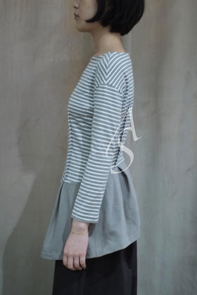 Undercover 条纹短款连衣裙 黑色/灰色/红色