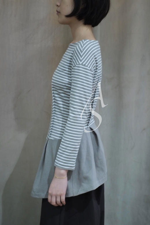 Undercover 条纹短款连衣裙 黑色/灰色/红色 商品图0