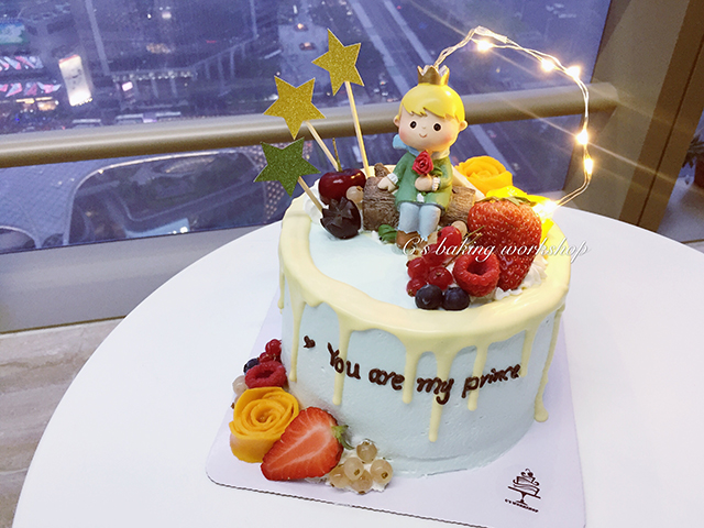 小王子+灯饰款 忌廉蛋糕（默认自提，收费配送请联系客服）