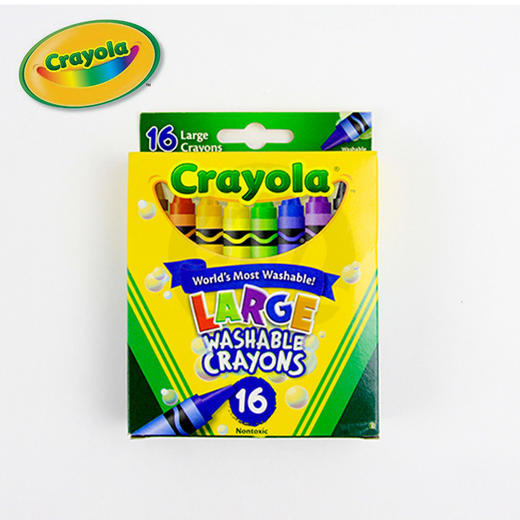 美国Crayola 绘儿乐16色安全无毒可水洗大蜡笔幼儿儿童涂鸦笔 商品图0