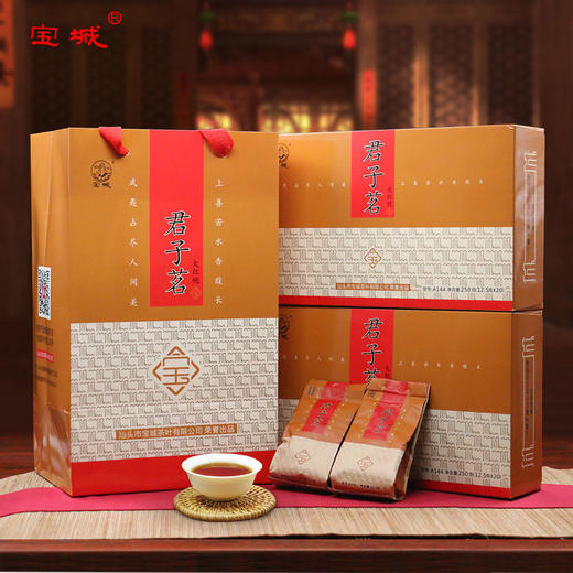 【浓香醇滑，岩韵甘爽】宝城 A144君子茗大红袍茶叶盒装250g茶20小泡乌龙茶 商品图2