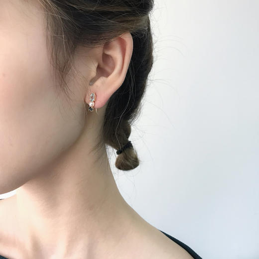 北京仓｜TASHI-Topaz-天然托帕石 珍珠 耳钉［加拿大设计师］ 商品图3