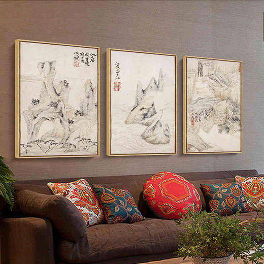 中式石涛山水画装饰挂画B152 商品图1