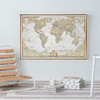 美式复古世界地图装饰挂画B068 商品缩略图0