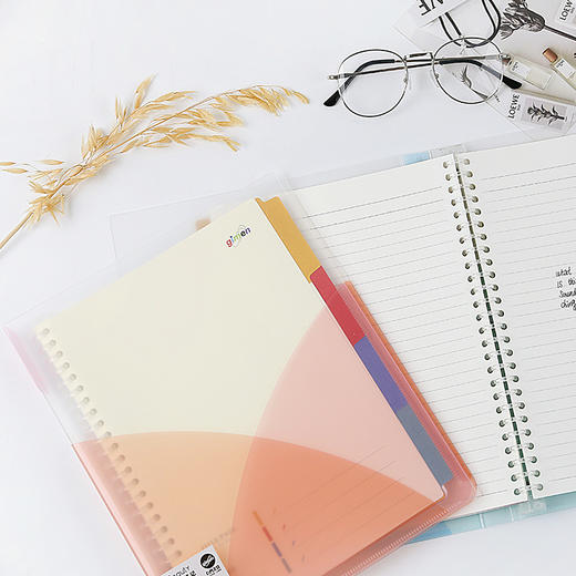 三年二班文具70入透明活页本a5活页夹b5笔记本文具本子学生记事本