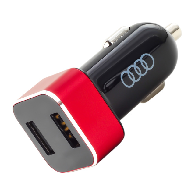 奥迪双色智能车载充电器
