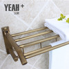 冶家全铜复古折叠浴巾架  带5衣钩，哑光复古铜色 商品缩略图3