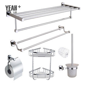 冶家 卫浴五金挂件套装 全铜 浴巾架 毛巾架 置物架 浴室挂件