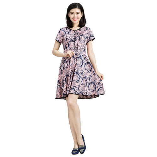 清凉夏日炫彩冰丝连衣裙4件组 货号120114