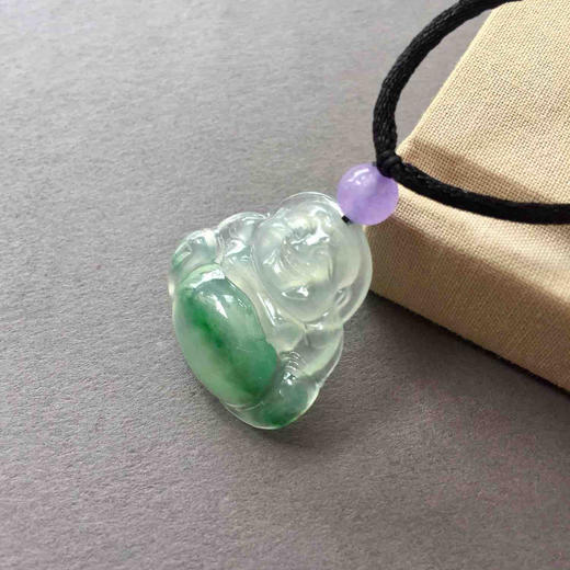 高冰种阳绿俏色弥勒佛 商品图1