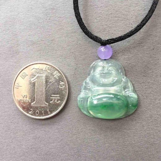 高冰种阳绿俏色弥勒佛 商品图3