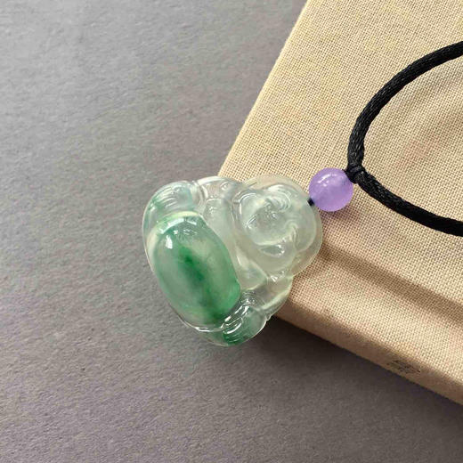 高冰种阳绿俏色弥勒佛 商品图2